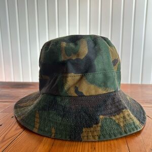 UK military camo wax cotton bucket hat